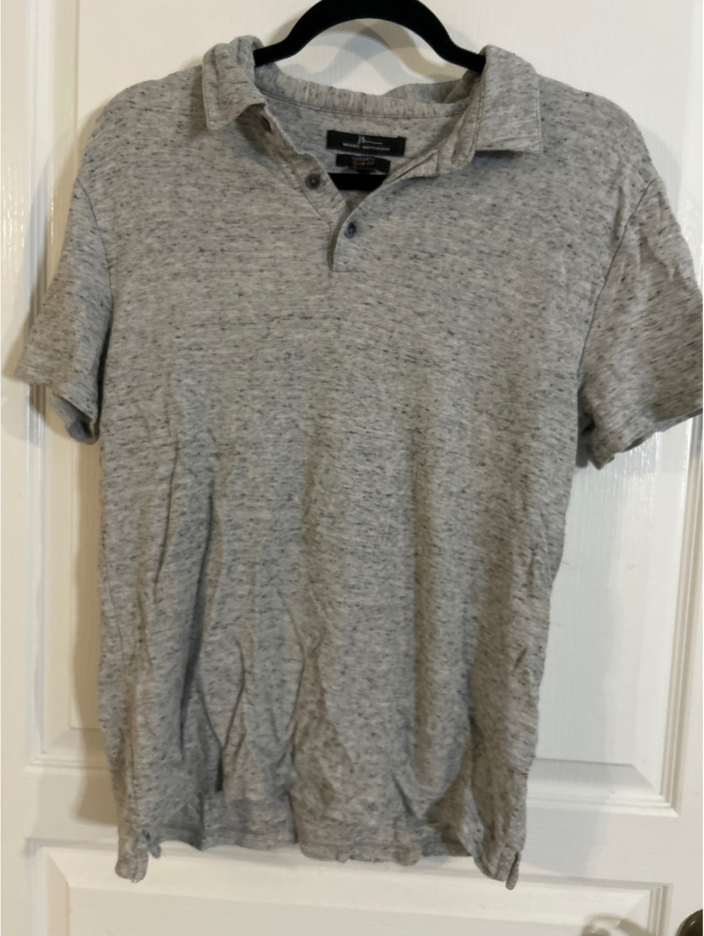 Marc Anthony Luxury+ Slim Fit Gray Polo Shirt Medium